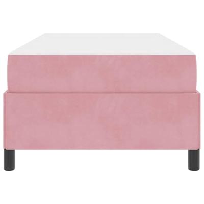 Bedframe met matras Roze en wit 80 x 200 cm Fluweel