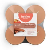 Bolsius True Scents Maxilichten Appel Kaneel 8 Stuks - thumbnail