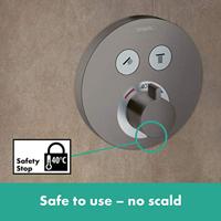 Hansgrohe Thermostaat Afbouwdeel ShowerSelect Voor 2 Functies Rond Geborsteld Zwart Chroom - thumbnail