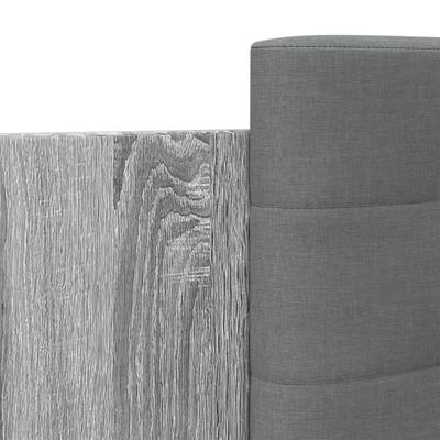 Bedframe met hoofdeinde bewerkt hout grijs sonoma 200x200 cm - thumbnail