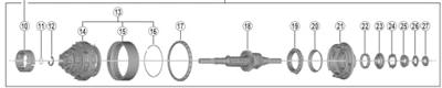 Shimano binnenwerk nexus 8 remnaaf sg-c6001-8c (184 mm as)