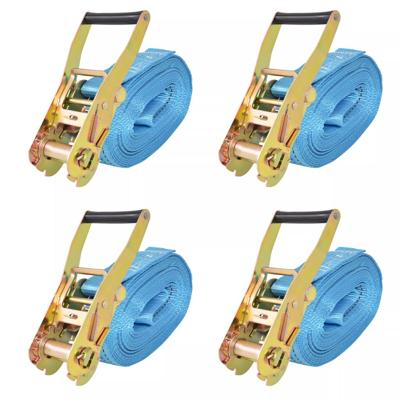 Spanbanden 4 ton 8mx50mm blauw 4 st Spanbanden 4 ton 8mx50mm blauw 4 st