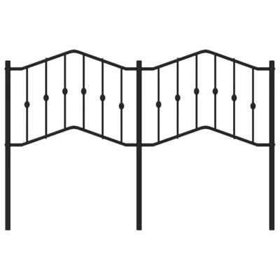 Hoofdbord 135 cm metaal zwart