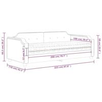 Slaapbank met matras 100x200 cm stof taupe - thumbnail