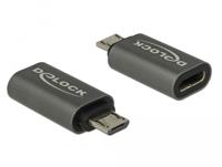 Delock USB 2.0 Adapter [1x Micro-USB 2.0 B stekker - 1x USB-C 3.1 bus] 65927 - thumbnail