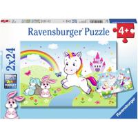 Ravensburger - sprookjesachtige eenhoorn puzzel 2x24 stuks - thumbnail