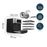 Princess Aerofryer Heteluchtoven 10 l 1500 W Met display Zwart, Zilver - thumbnail