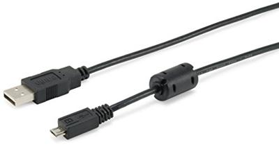 Equip 128596 - USB-kabel (1 m, USB A, Micro-USB B, 2.0, stekker/stekker, zwart)