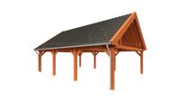 Overkapping Zadeldak XXL 950x700 cm- Zadeldak- Onbehandeld lariks Douglas hout- Trendhout - thumbnail