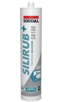 Soudal silirub+ s8100 neutraal | sanitairkit | zilvergrijs | 300 ml - 135724 Soudal silirub+ s8100 neutraal | sanitairkit | zilvergrijs | 300 ml - 135724