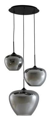 Light & Living Hanglamp 'Mayson' 3-Lamps, kleur Smoke Light & Living Hanglamp 'Mayson' 3-Lamps, kleur Smoke