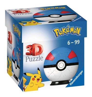 Ravensburger 3D-Puzzel Pokémon Great Ball - 54 stukjes