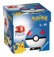 Ravensburger 3D-Puzzel Pokémon Great Ball - 54 stukjes - thumbnail