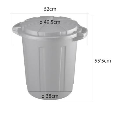 Vuilnisemmer Mondex Zwart Multicolour Polypropyleen 80 L Vuilnisemmer Mondex Zwart Multicolour Polypropyleen 80 L