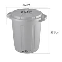 Vuilnisemmer Mondex Zwart Multicolour Polypropyleen 80 L - thumbnail