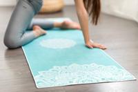 Yoga Design Lab Yogamat Handdoek - Mandala Turkoois - thumbnail