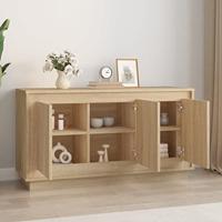 Dressoir 102x35x55 cm bewerkt hout sonoma eikenkleurig - thumbnail