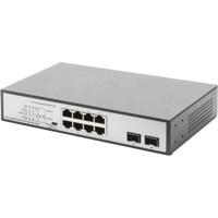 Digitus DN-95140 netwerk-switch Unmanaged Gigabit Ethernet (10/100/1000) Power over Ethernet (PoE) Zwart, Zilver - thumbnail