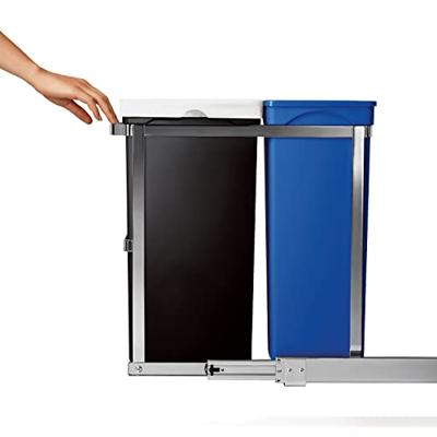 Simplehuman Afvalemmer Pull Put Inbouw 20+15 liter