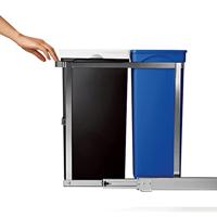 Simplehuman Afvalemmer Pull Put Inbouw 20+15 liter - thumbnail