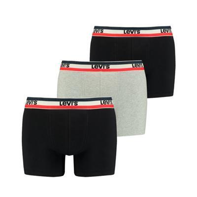 Levis boxershorts 3-pack zwart-grijs