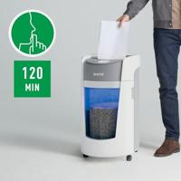 Leitz IQ OptiMax Office P5 Papierversnipperaar 10 vellen Micro cut 2 x 15 mm P-5 35 l Ook geschikt voor Paperclips, Nietjes - thumbnail