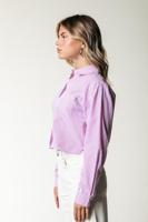 Colourful Rebel Aliya Stripe Boxy Blouse | Orchid Pink - thumbnail