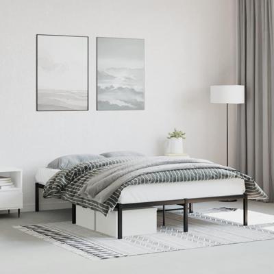 Bedframe metaal zwart 140x200 cm