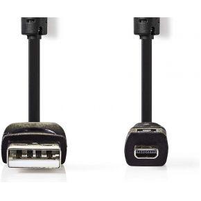 Datakabel voor Camera's | USB-A Male - UC-E6 8-Pins Male | 2,0 m | Zwart