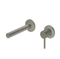 Wastafelmengkraan Hotbath Buddy Inbouw 3+3 Inbouwsysteem 1-hendel Uitloop Recht 17 cm Geborsteld Nikkel - thumbnail