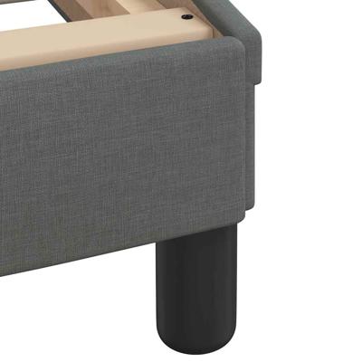 Bedframe met LED zonder matras 140x190 cm stof donkergrijs