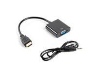 Lanberg AD-0017-BK video kabel adapter 0,2 m VGA (D-Sub) HDMI Type A (Standaard) Zwart - thumbnail