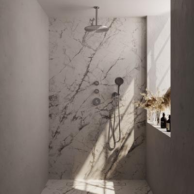 Brushed PVD Stainless Steel Thermostatic Shower Set with 30 cm Rain Shower Head