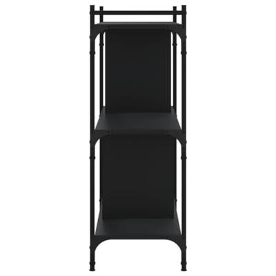 Boekenkast 3-laags 76x32x88 cm bewerkt hout zwart