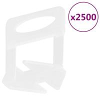 VidaXL Nivelleringssysteem voor tegels 500 wiggen 2500 klemmen 3 mm - thumbnail