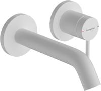 Hansgrohe Tecturis S ééngreeps wastafelkraan inbouw voor wandmontage, met uitloop 16,5 cm, mat wit - thumbnail