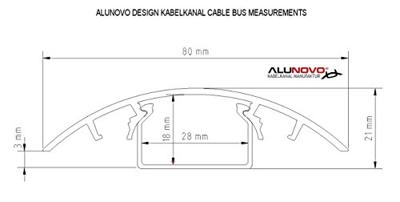 Alunovo HW90-100 Kabelgoot (l x b x h) 1000 x 80 x 20 mm Wit (glanzend) 1 stuk(s)
