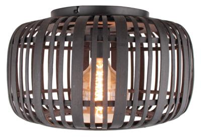 Freelight Plafondlamp Treccia Rotan Ø 40 cm zwart