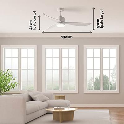 Plafondventilator met licht JATA JVTE4231 Grijs Ø 132 cm 40 W