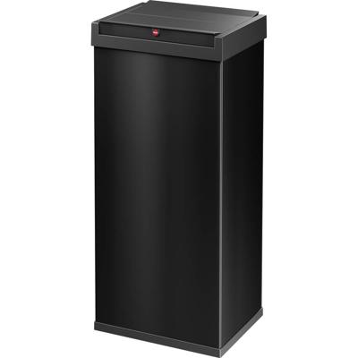 Hailo Bix-Box Swing XL 8602210 Afvalbak 52 l Plaatstaal (l x b x h) 340 x 339 x 763 mm Zilver, Zwart Met zelfsluitende zwenkdeksel 1 stuk(s)