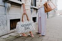 Luiertas Mommy bag large canvas CHILDHOME gebroken wit luipaard - thumbnail