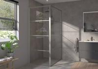 Saqu Devine industriële douchecabine met draaideur incl. antikalk 90x100x210 cm geborsteld grijs - thumbnail