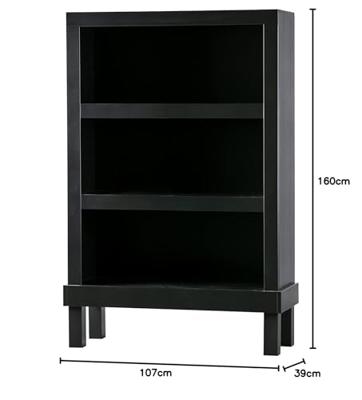 WOOOD Wandkast 'Bonk' Grenen, 160 x 107cm, kleur Mat zwart