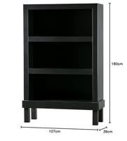 WOOOD Wandkast 'Bonk' Grenen, 160 x 107cm, kleur Mat zwart - thumbnail