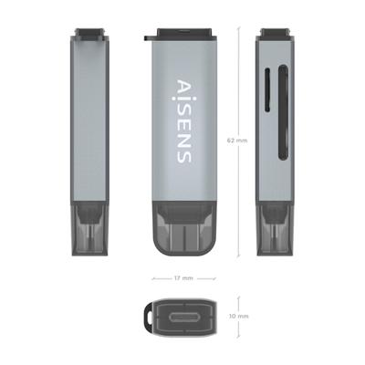 Kaartlezer Aisens ASCR-2C10-GR Grijs - thumbnail