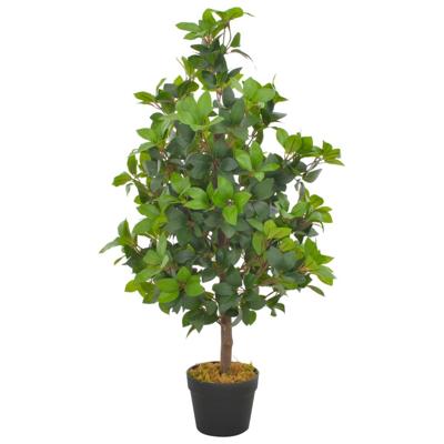 VidaXL Kunstplant met pot laurierboom 90 cm groen