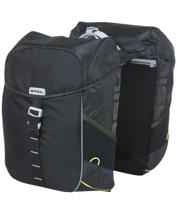 Dubbele fietstas Basil Miles 34 liter 13 x 26 x 35 cm (2x) - zwart / lime - thumbnail