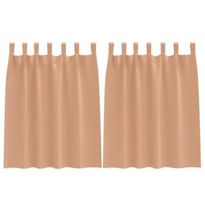 VidaXL Zwart-out gordijnen met ringen 2 pcs licht bruin 140 x 140 cm