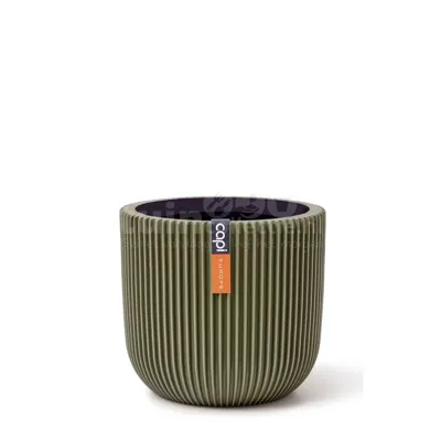 Capi Bloempot Pot Bol Groove Groen Ø9cm Capi Bloempot Pot Bol Groove Groen Ø9cm