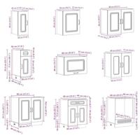14-delige Keukenkastenset Kalmar bewerkt hout wit - thumbnail